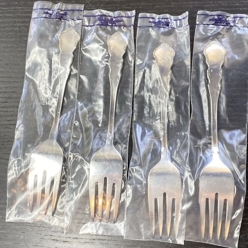 Reed Barton Dresden Rose Silverware 4 Place Settings Of 5 Pcs Silverplated (20)